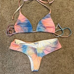 Gooseberry Swim Pastel Tie-Dye Bikini Set
